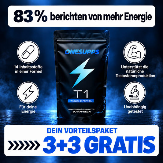 Onesupps T1 – 14 Inhaltsstoffe und 3+3 Vorteilspaket